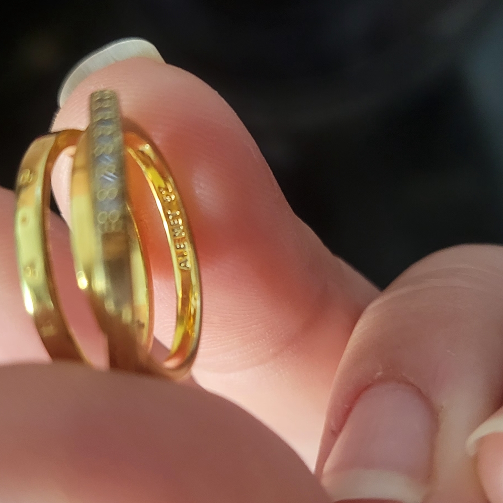 Pandora Crossover triple band pave ring. - Picture 2 of 5